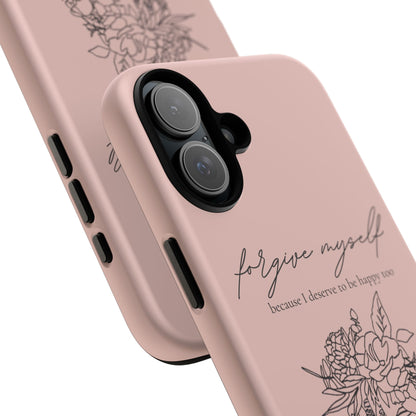 Forgive Myself Floral Phone Case – Self-Love Protective iPhone Cover