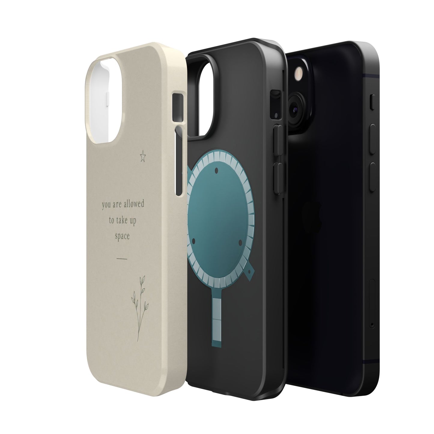 Minimalist Magnetic Phone Case — “you are allowed to take up space” Impact‑Resistant
