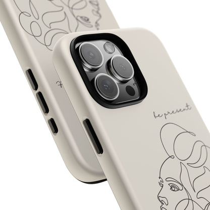 Line Art 'Represent' Phone Case — Minimalist Feminine Protective Cover