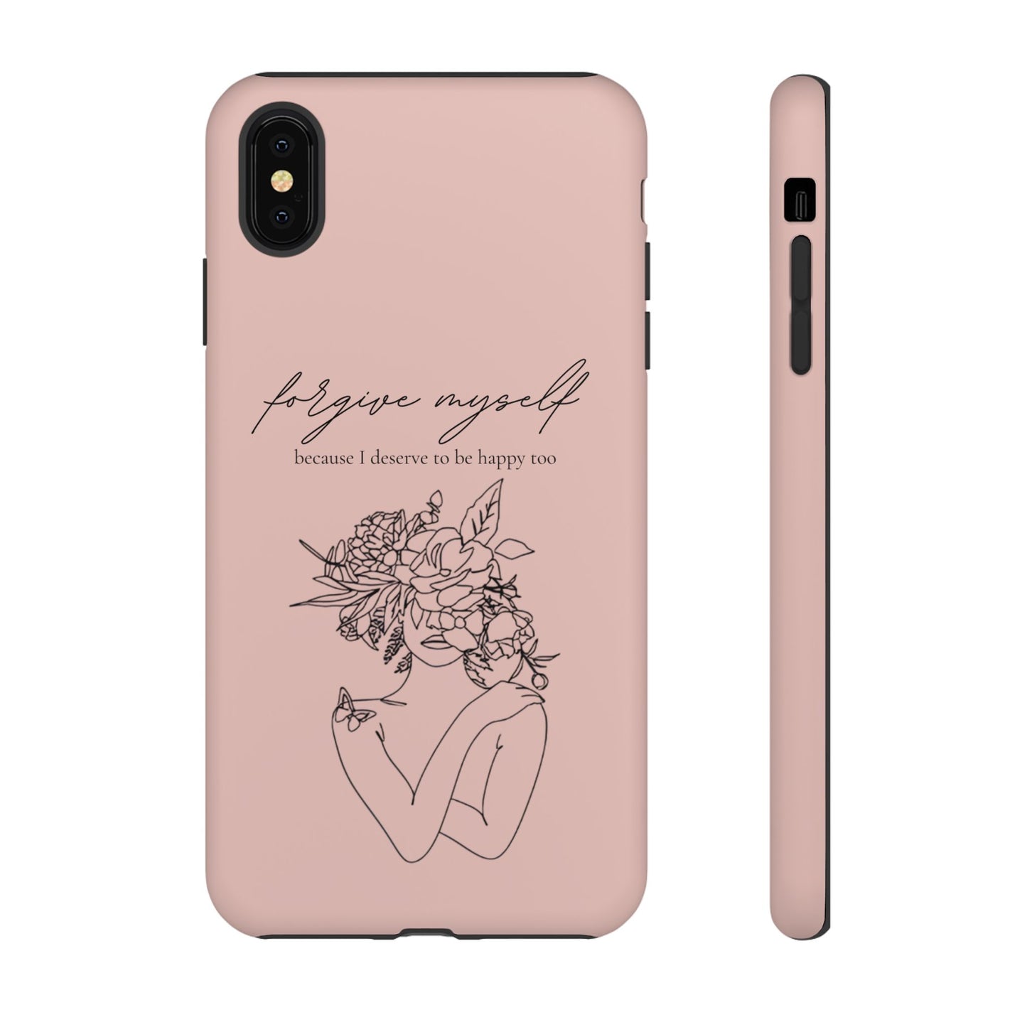 Forgive Myself Floral Phone Case – Self-Love Protective iPhone Cover
