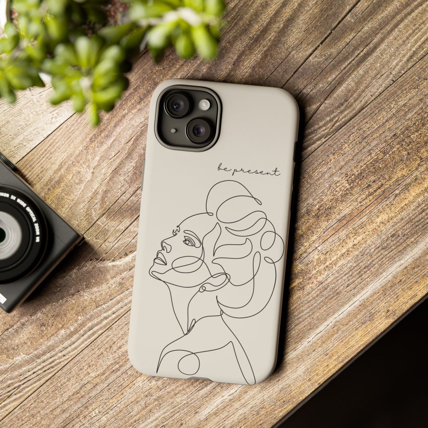 Line Art 'Represent' Phone Case — Minimalist Feminine Protective Cover