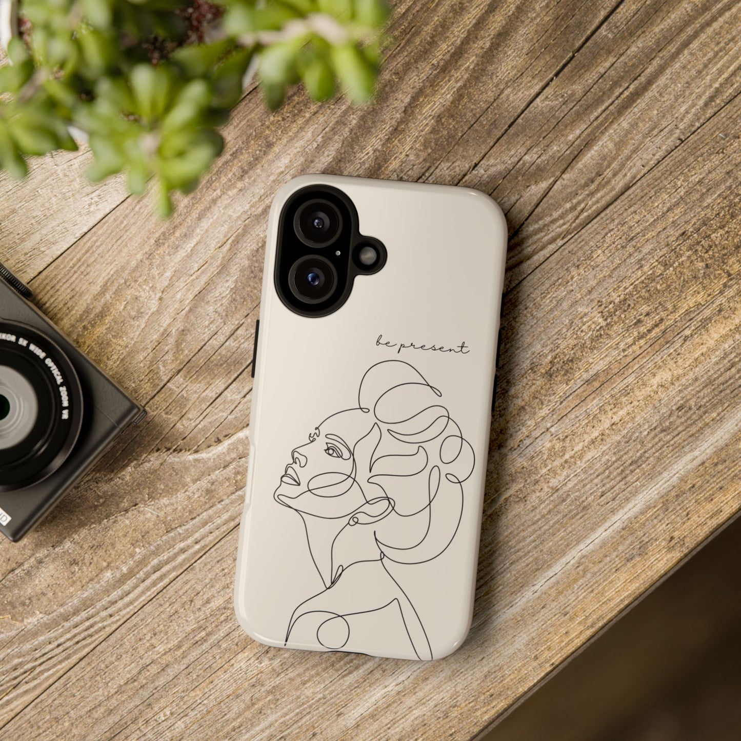 Line Art 'Represent' Phone Case — Minimalist Feminine Protective Cover