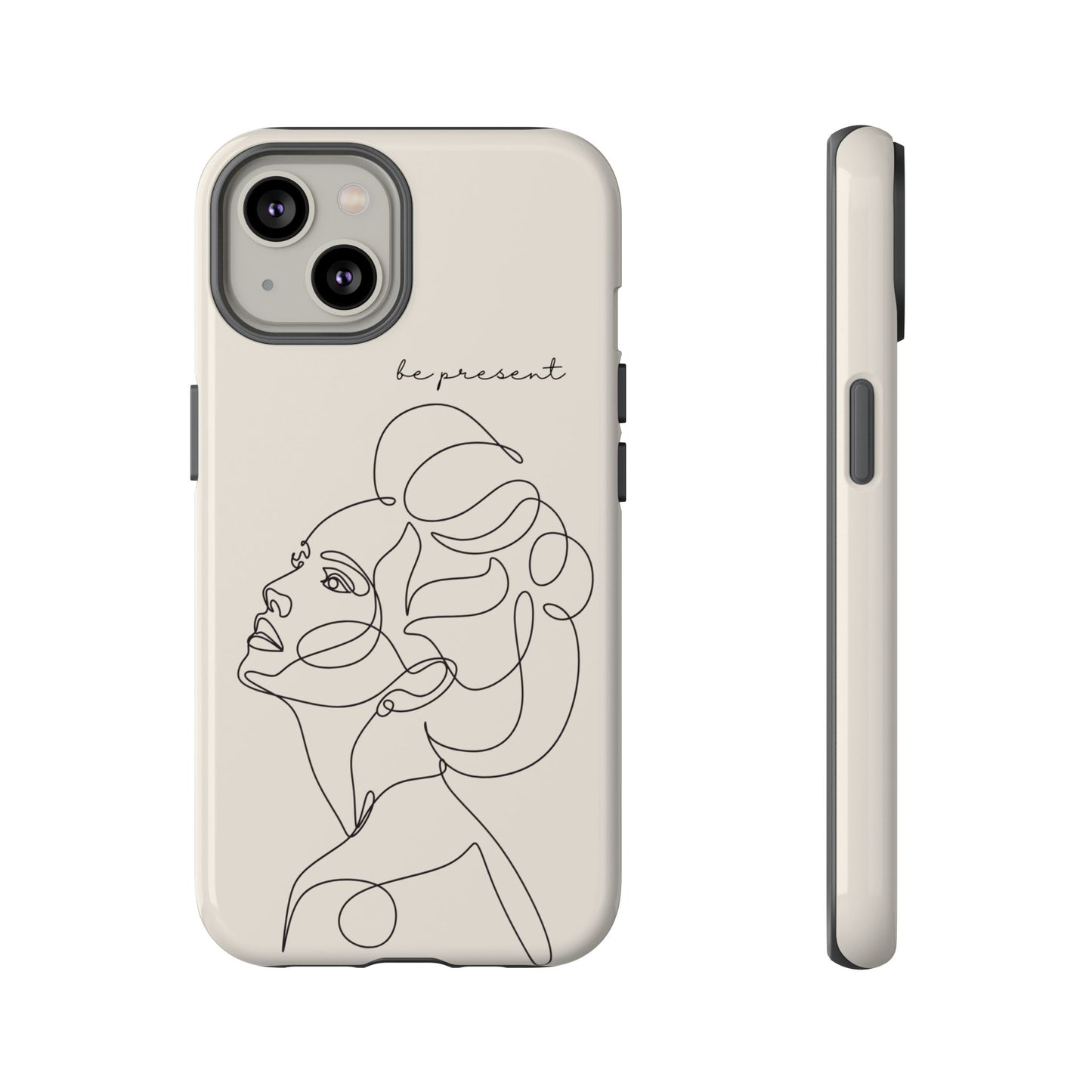 Line Art 'Represent' Phone Case — Minimalist Feminine Protective Cover