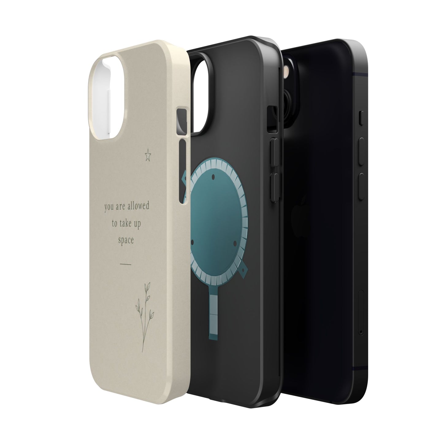 Minimalist Magnetic Phone Case — “you are allowed to take up space” Impact‑Resistant