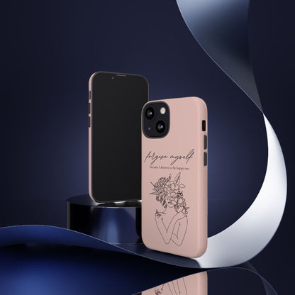Forgive Myself Floral Phone Case – Self-Love Protective iPhone Cover