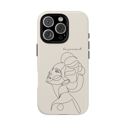 Line Art 'Represent' Phone Case — Minimalist Feminine Protective Cover