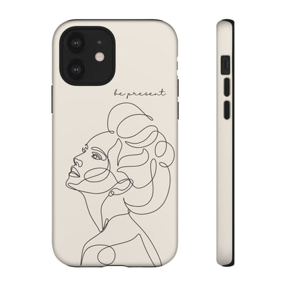 Line Art 'Represent' Phone Case — Minimalist Feminine Protective Cover