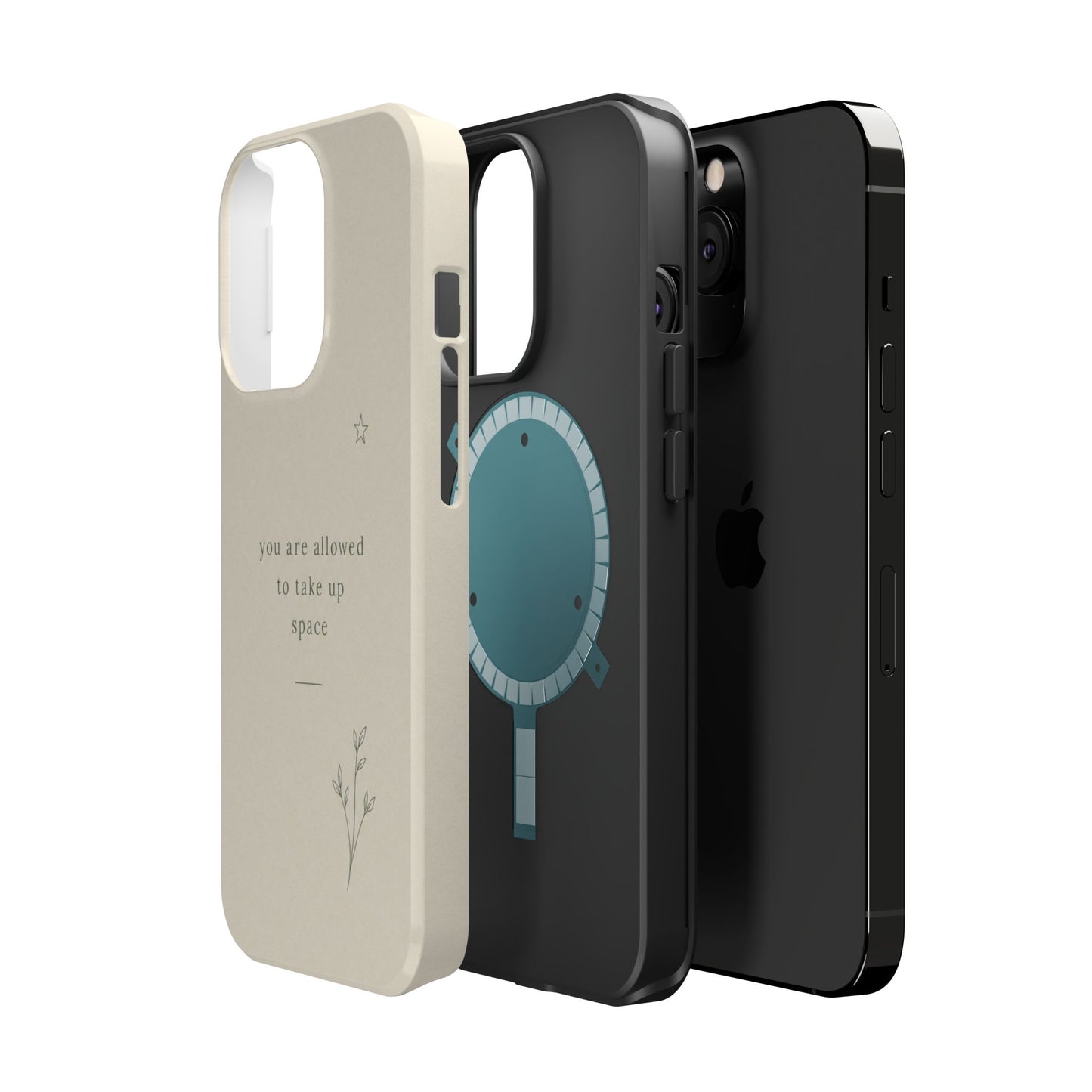 Minimalist Magnetic Phone Case — “you are allowed to take up space” Impact‑Resistant