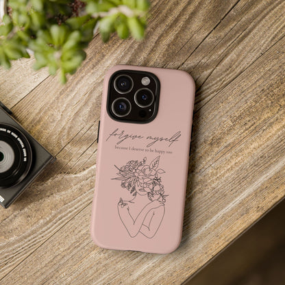 Forgive Myself Floral Phone Case – Self-Love Protective iPhone Cover