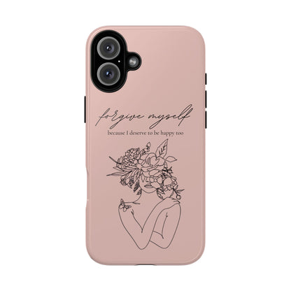 Forgive Myself Floral Phone Case – Self-Love Protective iPhone Cover