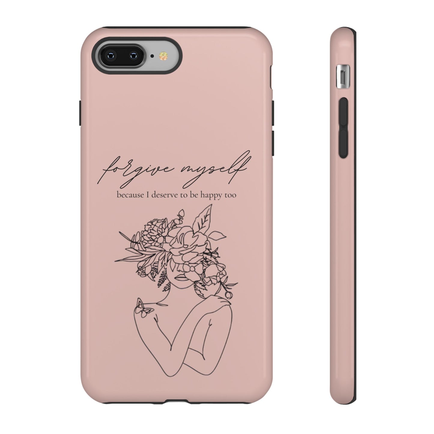 Forgive Myself Floral Phone Case – Self-Love Protective iPhone Cover