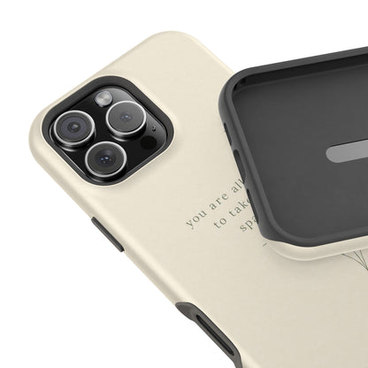 Minimalist Magnetic Phone Case — “you are allowed to take up space” Impact‑Resistant