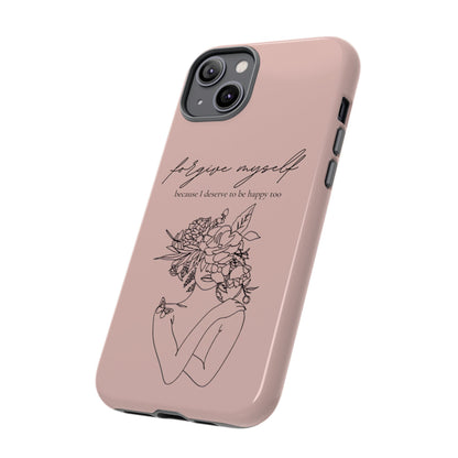 Forgive Myself Floral Phone Case – Self-Love Protective iPhone Cover