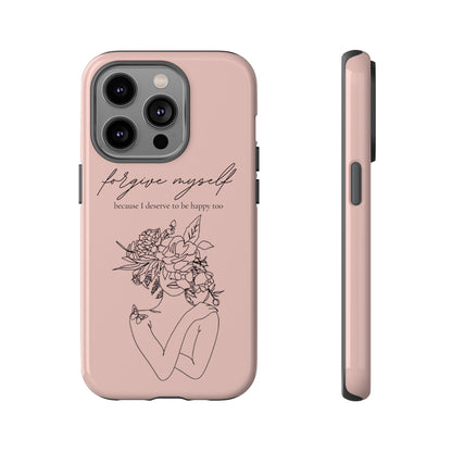 Forgive Myself Floral Phone Case – Self-Love Protective iPhone Cover