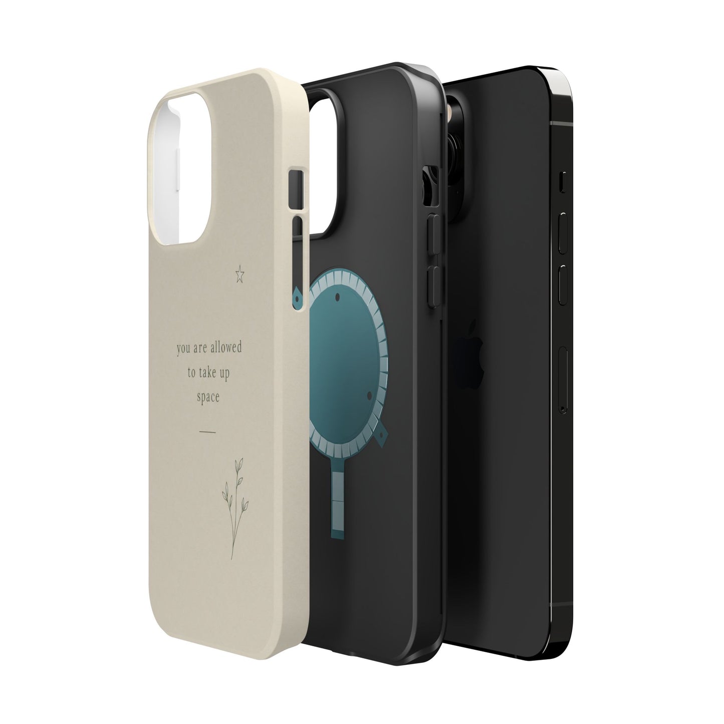 Minimalist Magnetic Phone Case — “you are allowed to take up space” Impact‑Resistant