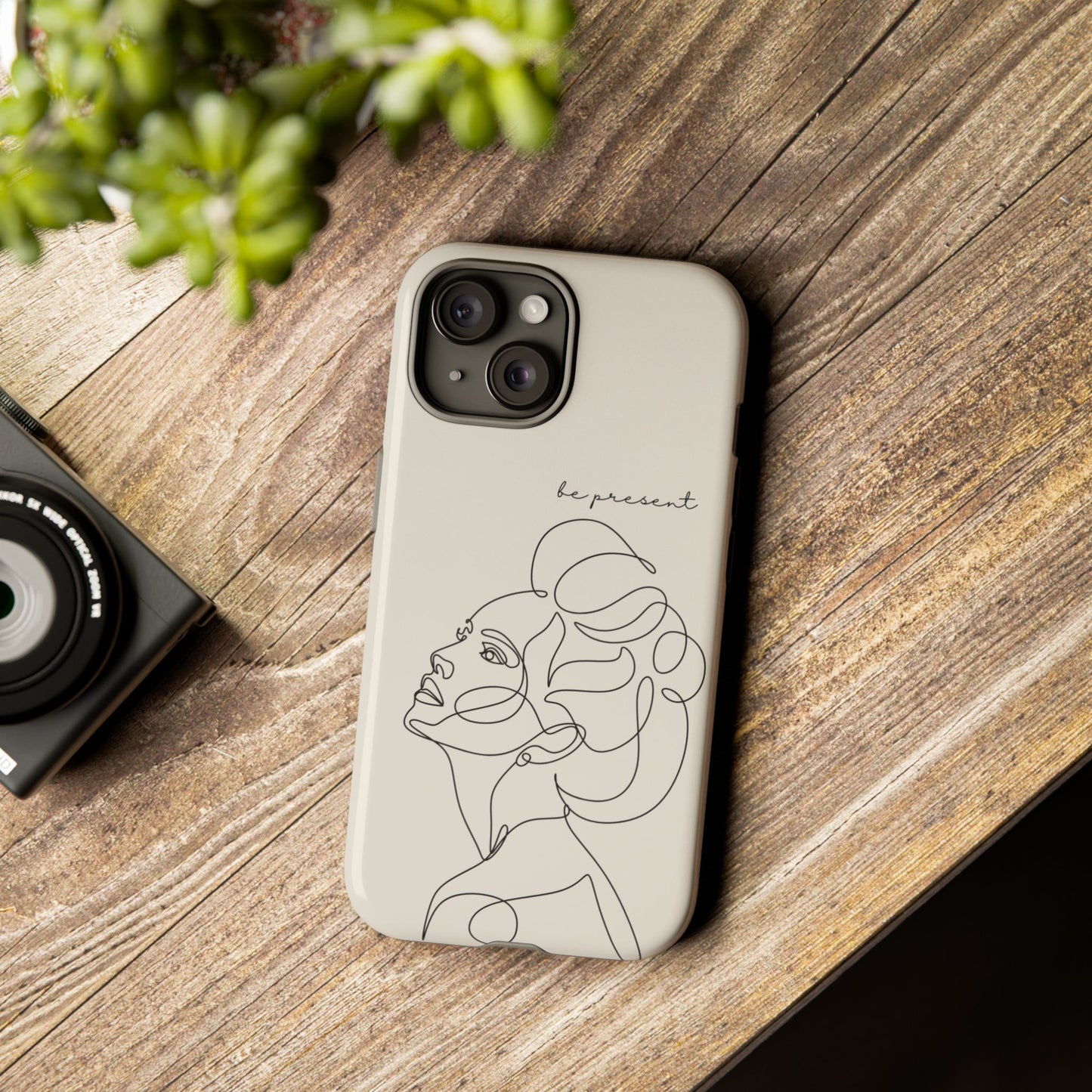 Line Art 'Represent' Phone Case — Minimalist Feminine Protective Cover