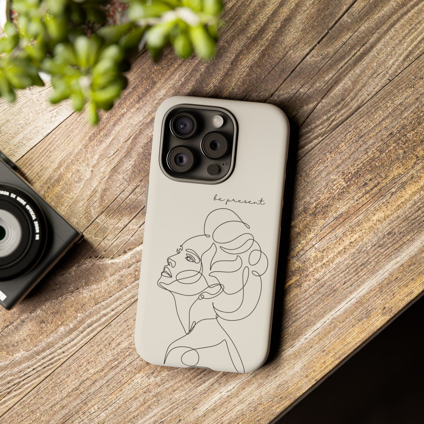 Line Art 'Represent' Phone Case — Minimalist Feminine Protective Cover
