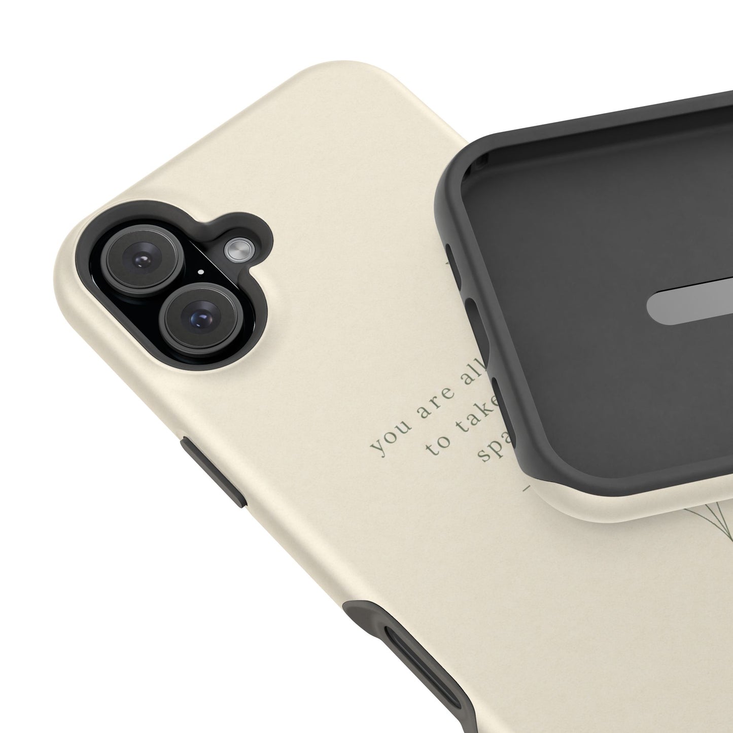 Minimalist Magnetic Phone Case — “you are allowed to take up space” Impact‑Resistant