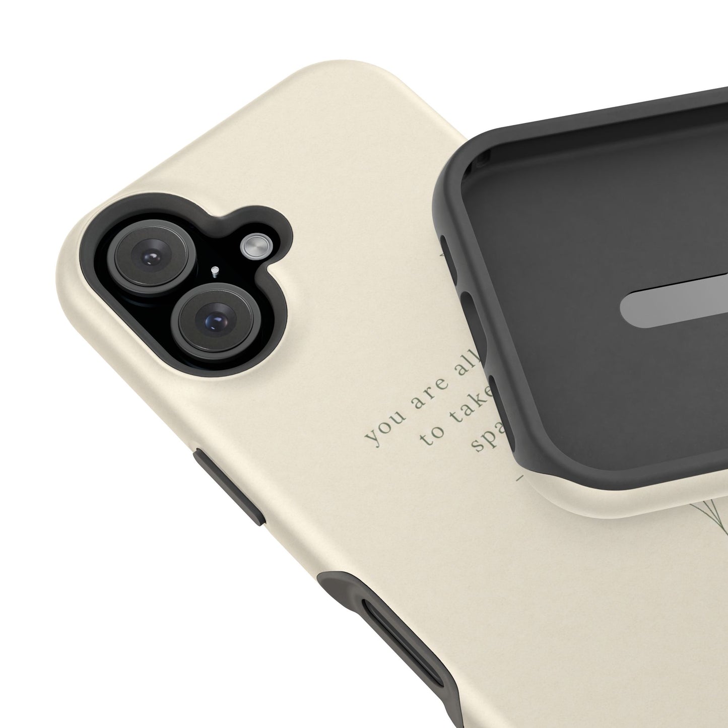 Minimalist Magnetic Phone Case — “you are allowed to take up space” Impact‑Resistant