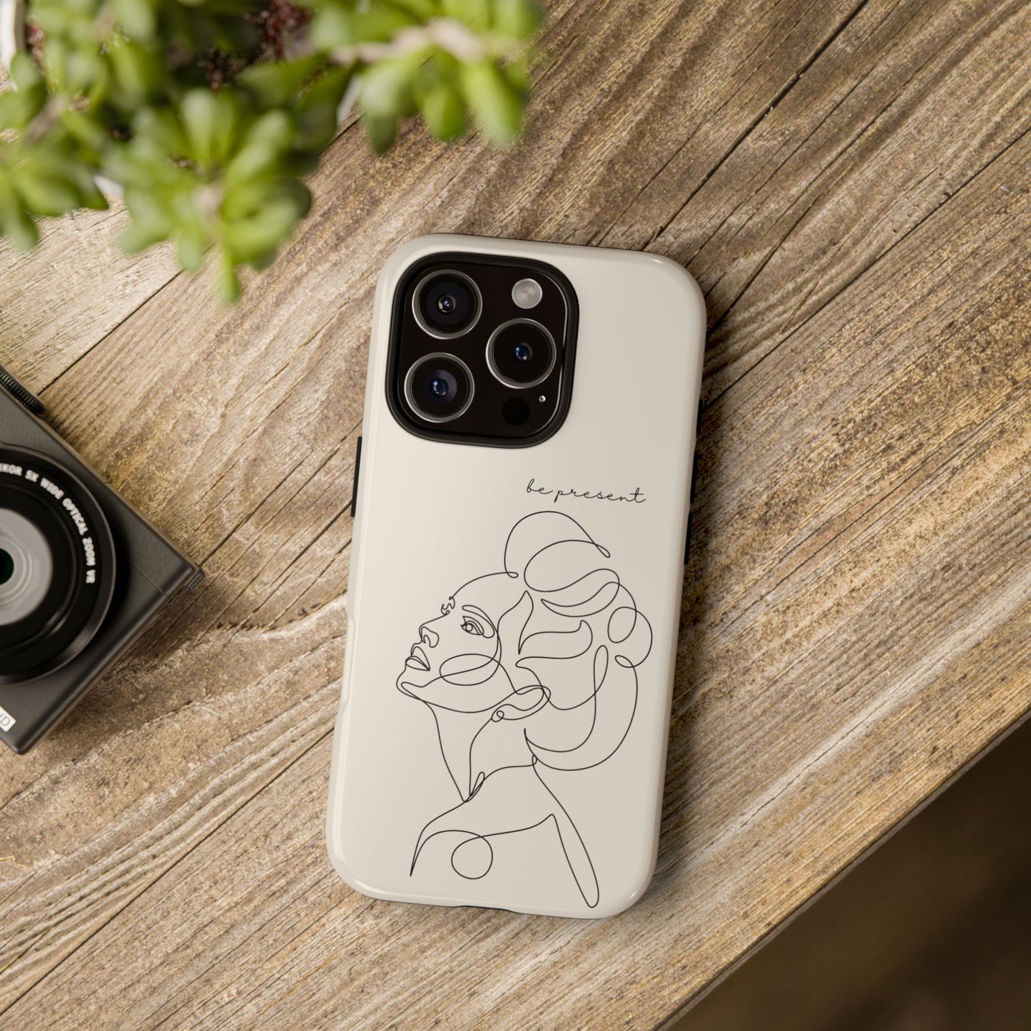 Line Art 'Represent' Phone Case — Minimalist Feminine Protective Cover