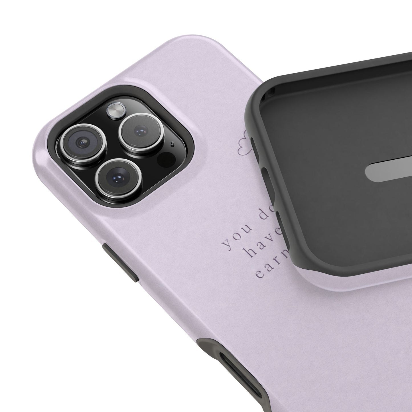 Lilac Magnetic Phone Case — “you don't have to earn rest” Impact-Resistant iPhone Cover