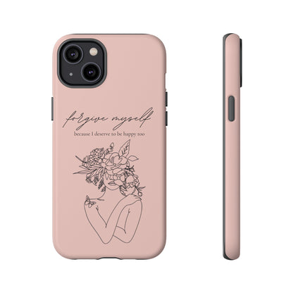 Forgive Myself Floral Phone Case – Self-Love Protective iPhone Cover