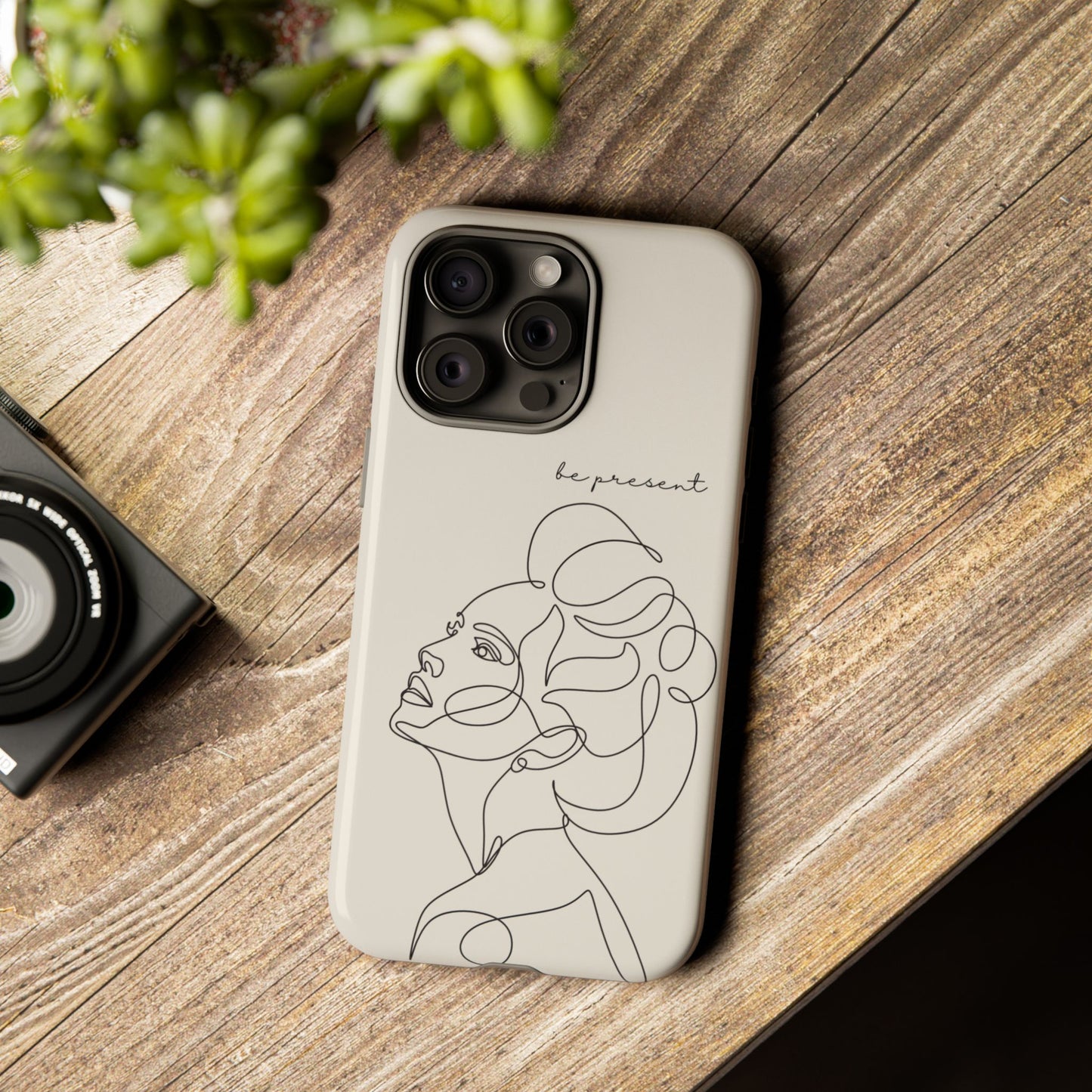 Line Art 'Represent' Phone Case — Minimalist Feminine Protective Cover
