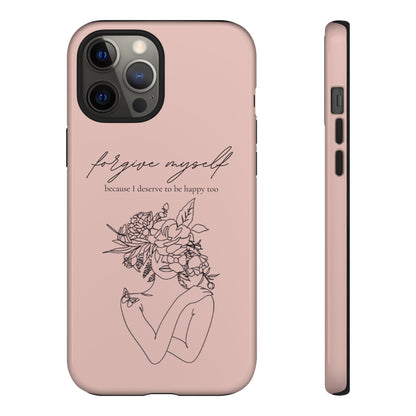 Forgive Myself Floral Phone Case – Self-Love Protective iPhone Cover