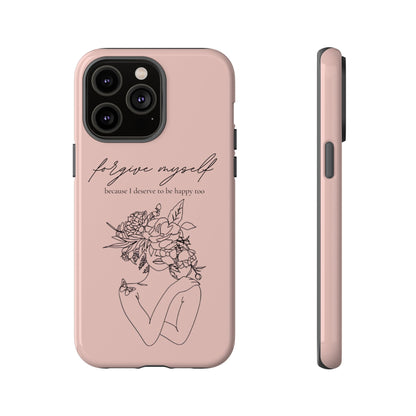 Forgive Myself Floral Phone Case – Self-Love Protective iPhone Cover