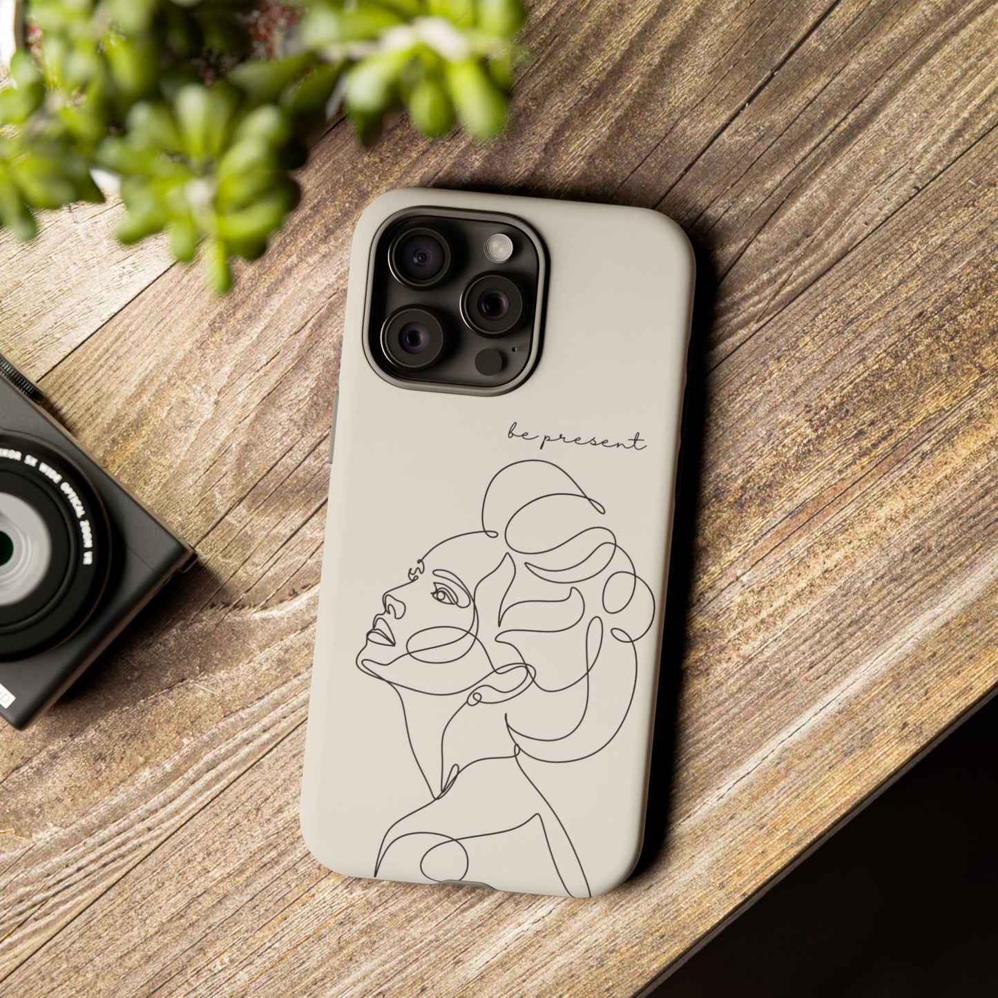 Line Art 'Represent' Phone Case — Minimalist Feminine Protective Cover