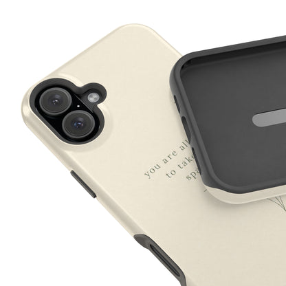 Minimalist Magnetic Phone Case — “you are allowed to take up space” Impact‑Resistant