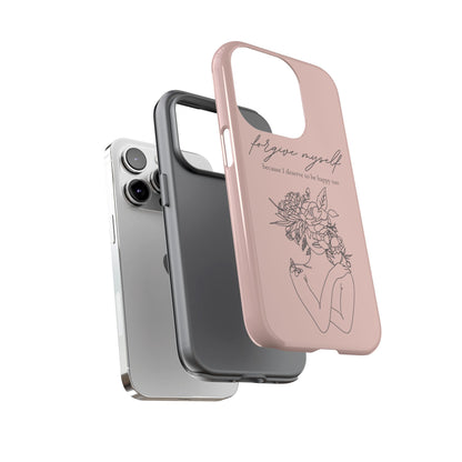 Forgive Myself Floral Phone Case – Self-Love Protective iPhone Cover