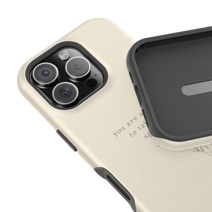 Minimalist Magnetic Phone Case — “you are allowed to take up space” Impact‑Resistant