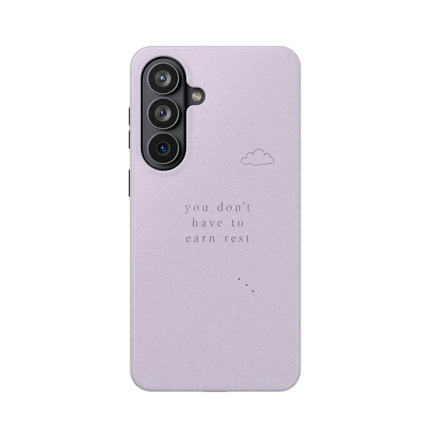 Lilac Magnetic Phone Case — “you don't have to earn rest” Impact-Resistant iPhone Cover