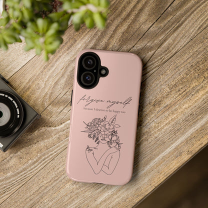 Forgive Myself Floral Phone Case – Self-Love Protective iPhone Cover