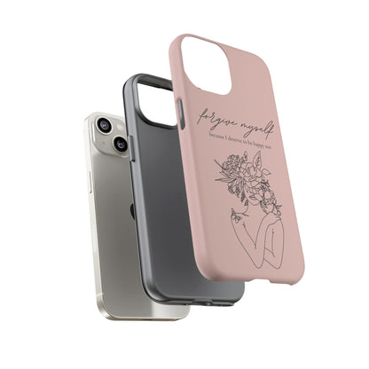 Forgive Myself Floral Phone Case – Self-Love Protective iPhone Cover