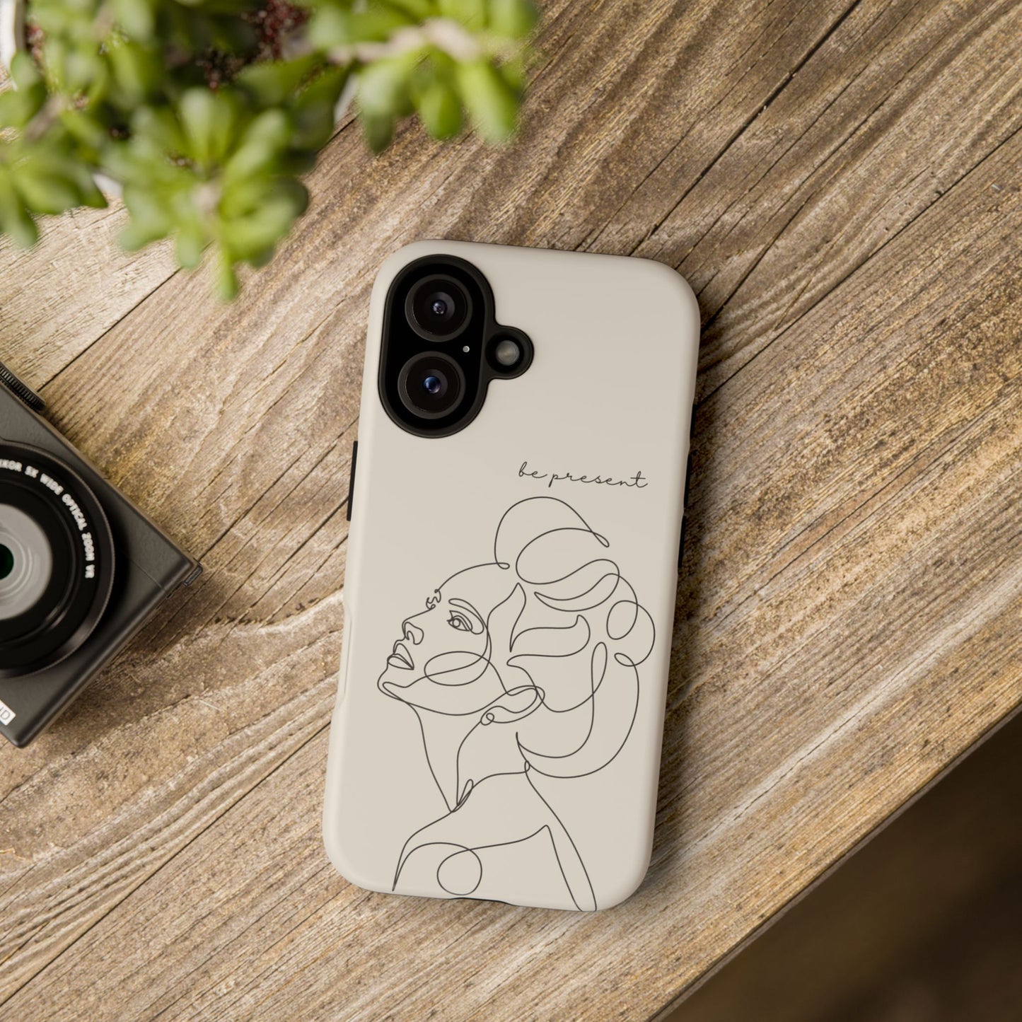 Line Art 'Represent' Phone Case — Minimalist Feminine Protective Cover