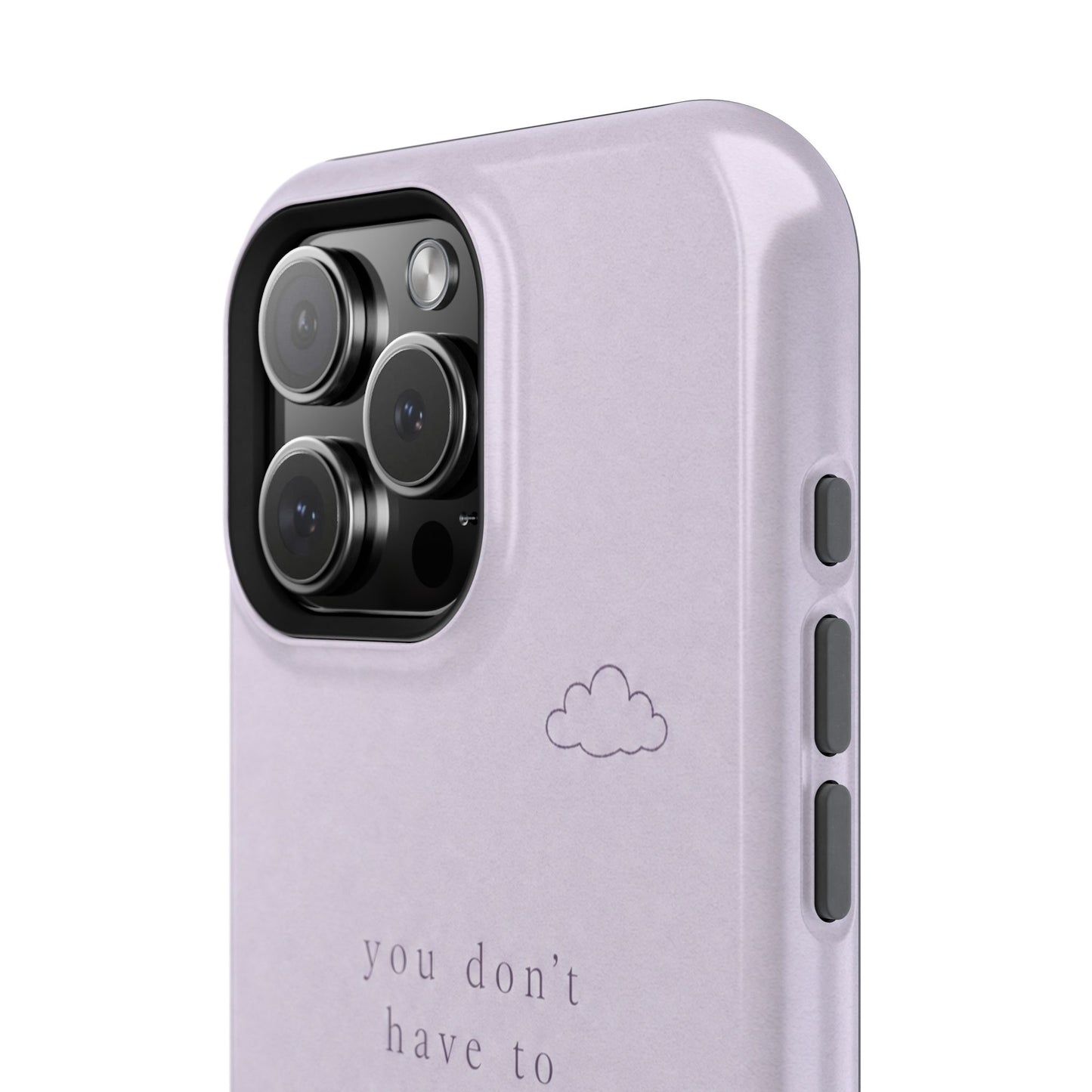 Lilac Magnetic Phone Case — “you don't have to earn rest” Impact-Resistant iPhone Cover