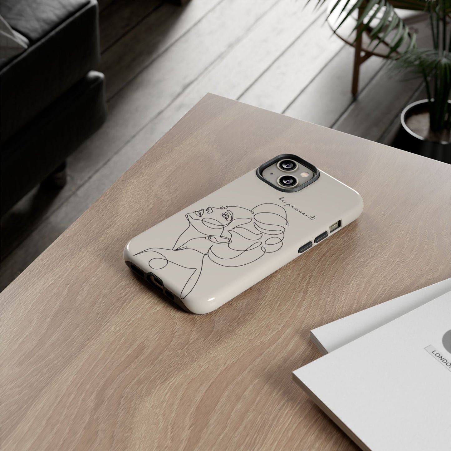 Line Art 'Represent' Phone Case — Minimalist Feminine Protective Cover