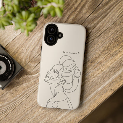 Line Art 'Represent' Phone Case — Minimalist Feminine Protective Cover