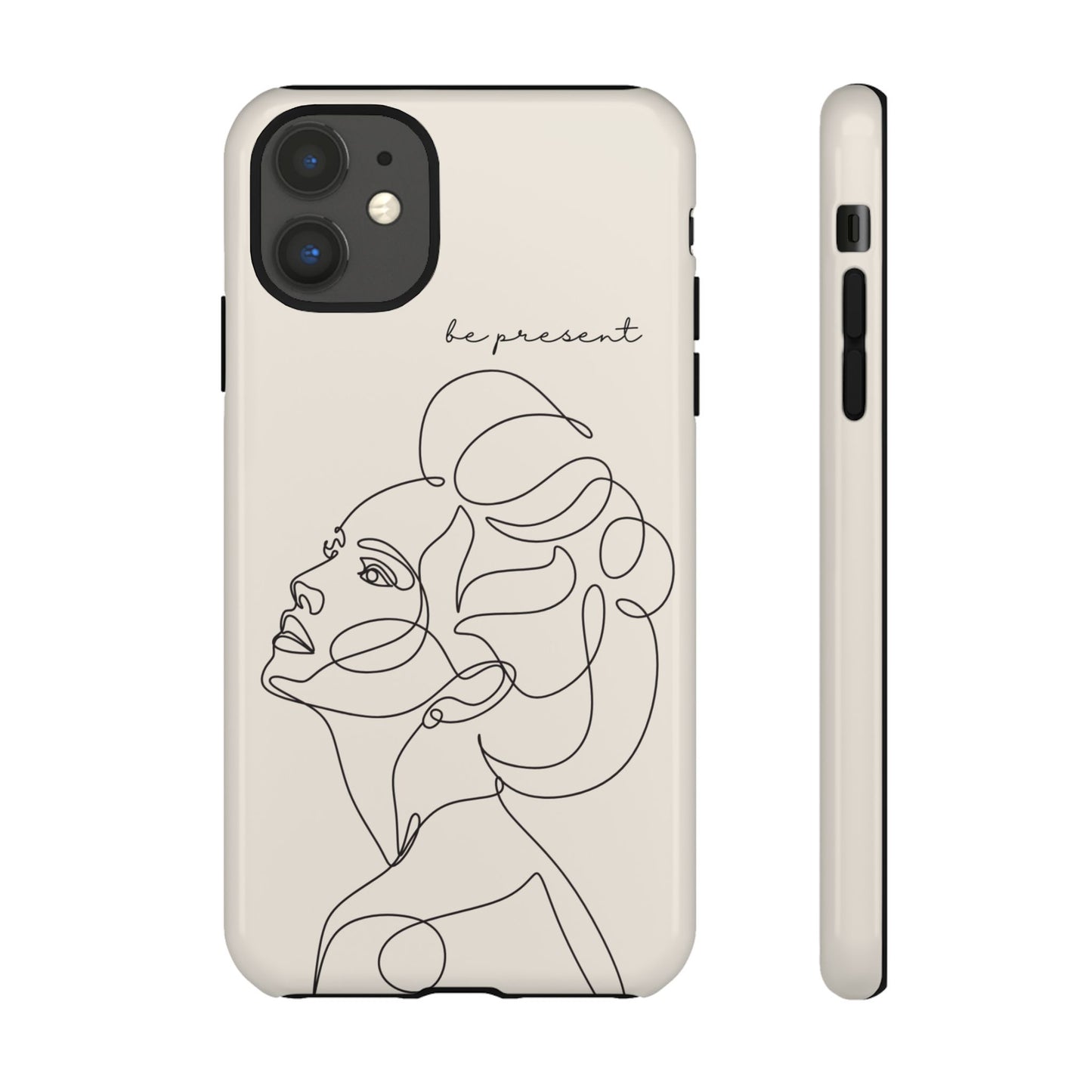Line Art 'Represent' Phone Case — Minimalist Feminine Protective Cover