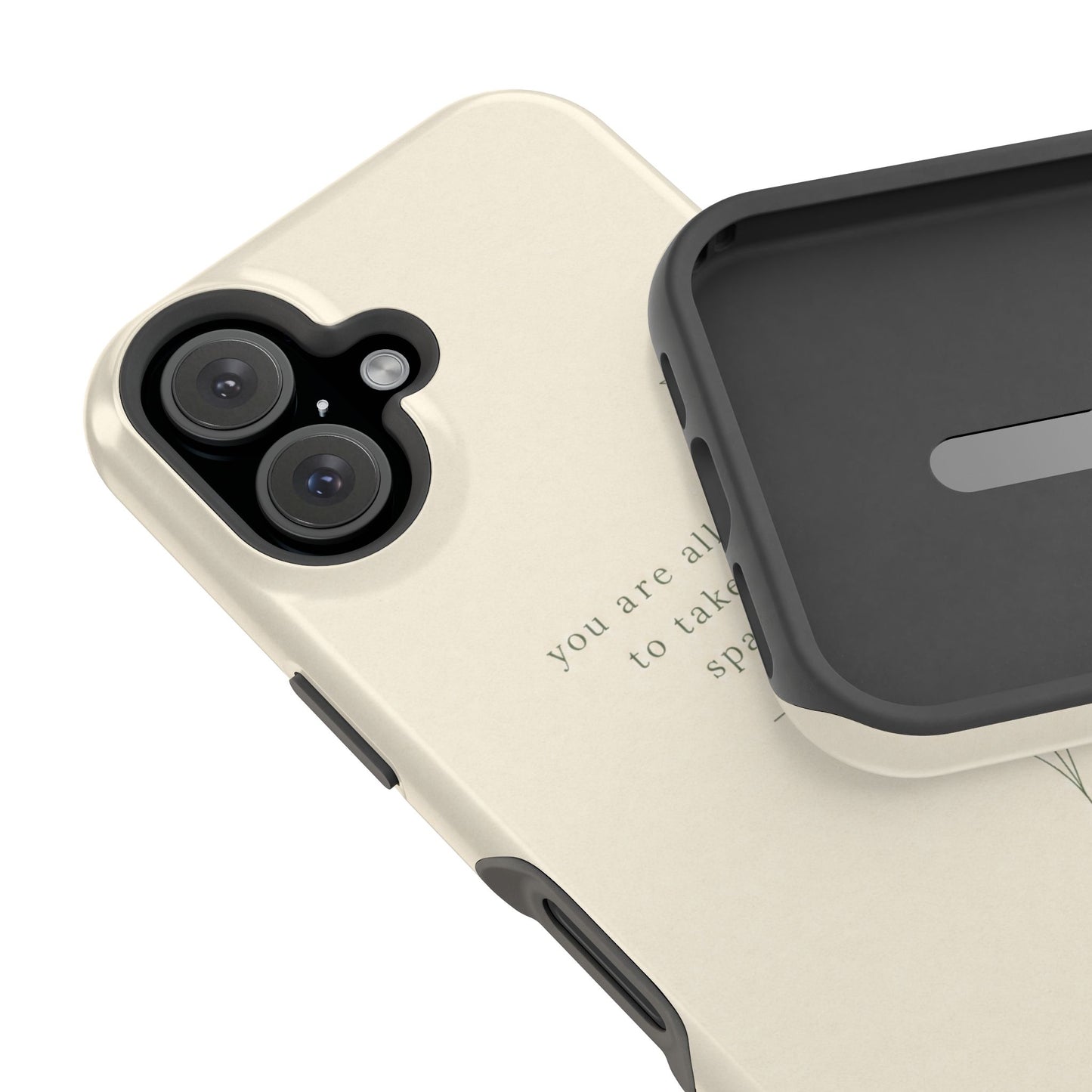 Minimalist Magnetic Phone Case — “you are allowed to take up space” Impact‑Resistant