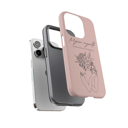 Forgive Myself Floral Phone Case – Self-Love Protective iPhone Cover