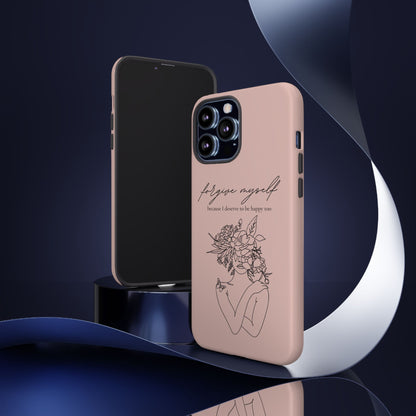 Forgive Myself Floral Phone Case – Self-Love Protective iPhone Cover