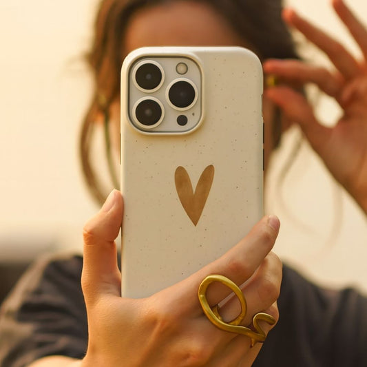 iPhone golden heart case